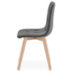 Jídelní židle, šedá, sametová látka, CT-V4081 GREY4