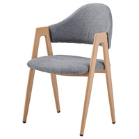 Jídelní židle, šedá, látka, DCL-F4062 GREY2