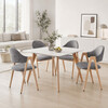 Jídelní židle, šedá, látka, DCL-F4062 GREY2