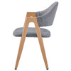 Jídelní židle, šedá, látka, DCL-F4062 GREY2