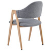 Jídelní židle, šedá, látka, DCL-F4062 GREY2