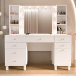 Home toaletní stolek s osvětlením 7S1D, bílá