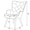 Relaxační křeslo, vícebarevná, látka, AK-304 PW2