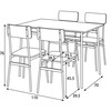 Jídelní set s 4 židlemi, 110x70x76cm, mdf, divoký dub, AUT-O2156 OAK
