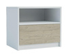 Ložnicová sestava BOXBY, barva bílá mat/dub coastland satin