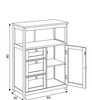 Komoda 60x30x80cm, mdf, bílá, AUK-E1154 WT