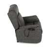 Polohovací křeslo, elektrické kabelové ovládání, černá, látka vintage, TV-L8902 BK3