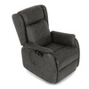 Polohovací křeslo, elektrické kabelové ovládání, černá, látka vintage, TV-L8902 BK3