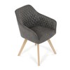 Jídelní židle, černá, látka vintage, DCH-435 BK3