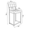RETRO barová židle, krémová