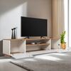 VERAMONT široký TV stolek, bílá/borovice Atlantic