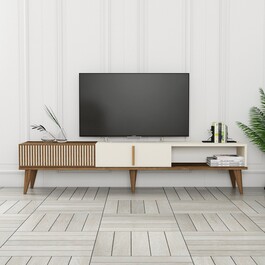 MILAN ALT TV stolek na nožičkách, ořech/krémová