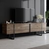 LUXE SET obývací sestava, ořech/černá