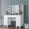 BJ136 toaletí stolek se zrcadlem, bílá