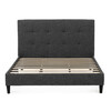 Dvoulůžková postel, látka, šedá, BED-M160 GREY2