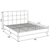 Dvoulůžková postel, látka, béžová, BED-M180 CRM2