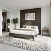 Dvoulůžková postel, látka, šedá, BED-M180 GREY2
