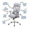 Kancelářská židle, synchronní mechanismus, šedá síťovina, KA-B2363 GREY