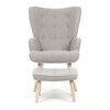 Relaxační křeslo, šedá, látka bouclé, AK-319 GREY2
