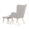 Relaxační křeslo, šedá, látka bouclé, AK-319 GREY2
