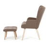 Relaxační křeslo, hnědá, látka bouclé, AK-319 BR2