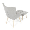 Relaxační křeslo, šedá, látka bouclé, AK-319 GREY2