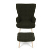 Relaxační křeslo, zelená, látka bouclé, AK-319 GRN2