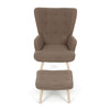 Relaxační křeslo, hnědá, látka bouclé, AK-319 BR2