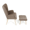 Relaxační křeslo, hnědá, látka bouclé, AK-319 BR2