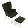 Relaxační křeslo, zelená, látka bouclé, AK-319 GRN2