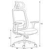 Kancelářská židle, synchronní mechanismus, černá síťovina, KA-S2176 BK
