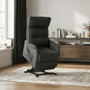 Relaxační křeslo, elektrické kabelové ovládání, šedá, látka, TV-L8960 GREY2