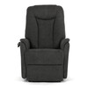 Polohovací křeslo, elektrické kabelové ovládání, šedá, látka, TV-L8963 GREY2