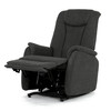 Polohovací křeslo, elektrické kabelové ovládání, šedá, látka, TV-L8963 GREY2