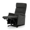 Relaxační křeslo, elektrické kabelové ovládání, šedá, látka, TV-L8960 GREY2