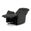 Polohovací křeslo, elektrické kabelové ovládání, šedá, látka, TV-L8963 GREY2