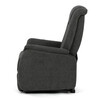 Polohovací křeslo, elektrické kabelové ovládání, šedá, látka, TV-L8963 GREY2