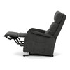 Relaxační křeslo, elektrické kabelové ovládání, šedá, látka, TV-L8960 GREY2
