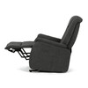 Polohovací křeslo, elektrické kabelové ovládání, šedá, látka, TV-L8963 GREY2