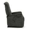 Polohovací křeslo, elektrické kabelové ovládání, šedá, látka, TV-L8963 GREY2