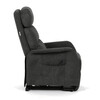 Relaxační křeslo, elektrické kabelové ovládání, šedá, látka, TV-L8960 GREY2