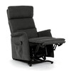 Relaxační křeslo, elektrické kabelové ovládání, šedá, látka, TV-L8960 GREY2