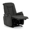 Polohovací křeslo, elektrické kabelové ovládání, šedá, látka, TV-L8963 GREY2