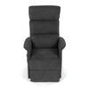 Relaxační křeslo, elektrické kabelové ovládání, šedá, látka, TV-L8960 GREY2