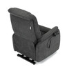 Polohovací křeslo, elektrické kabelové ovládání, šedá, látka, TV-L8963 GREY2