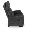 Relaxační křeslo, elektrické kabelové ovládání, šedá, látka, TV-L8960 GREY2