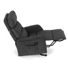 Relaxační křeslo, elektrické kabelové ovládání, šedá, látka, TV-L8960 GREY2