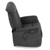Polohovací křeslo, elektrické kabelové ovládání, šedá, látka, TV-L8963 GREY2