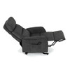 Relaxační křeslo, elektrické kabelové ovládání, šedá, látka, TV-L8960 GREY2