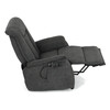 Polohovací křeslo, elektrické kabelové ovládání, šedá, látka, TV-L8963 GREY2